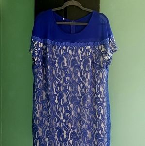 Royal blue lined dress